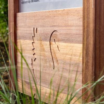 Houten monument voor gemeente Heist-op-den-Berg